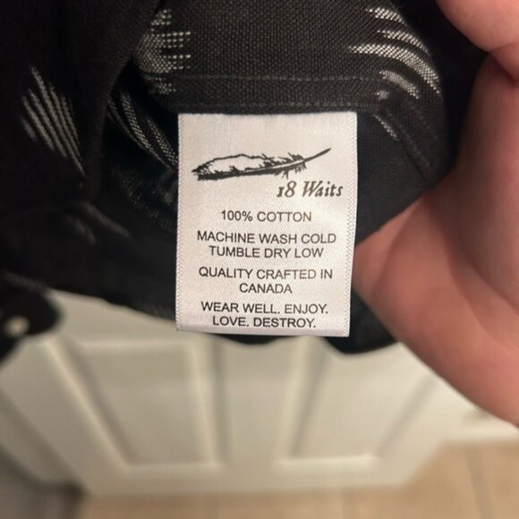 Eighteen Waits Black Patterned Men's Shirt - Picture 4 of 5